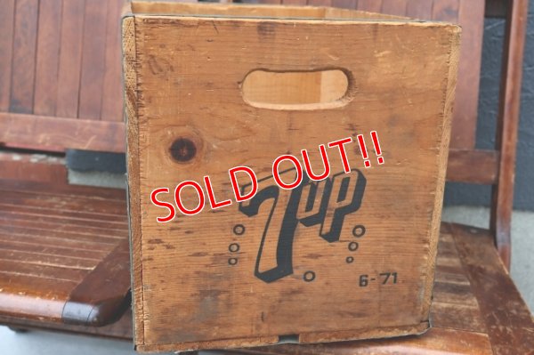 画像7: dp-260801-17 SEVEN UP 7 Up / 1970's Wood Crate Box