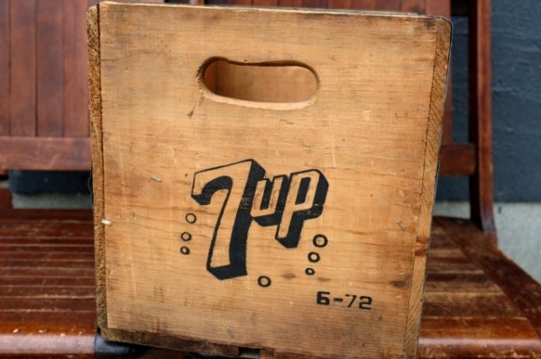 画像7: dp-260801-18 SEVEN UP 7 Up / 1970's Wood Crate Box