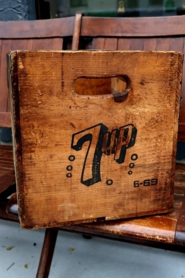 画像10: dp-260801-19 SEVEN UP 7 Up / 1960's Wood Crate Box