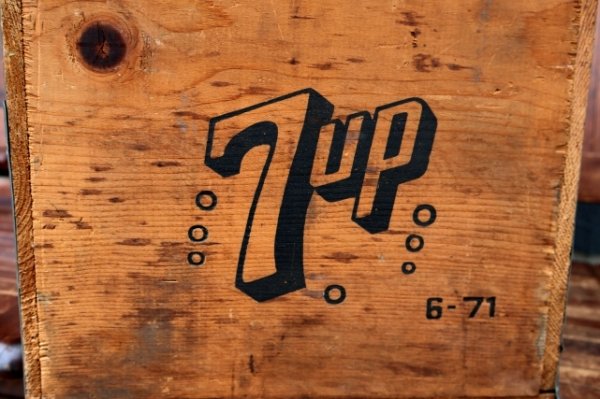 画像8: dp-260801-17 SEVEN UP 7 Up / 1970's Wood Crate Box