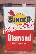 dp-260901-64 SUNOCO 1960's-1970's Diamond MOTOR OIL TEN QUARTS CAN