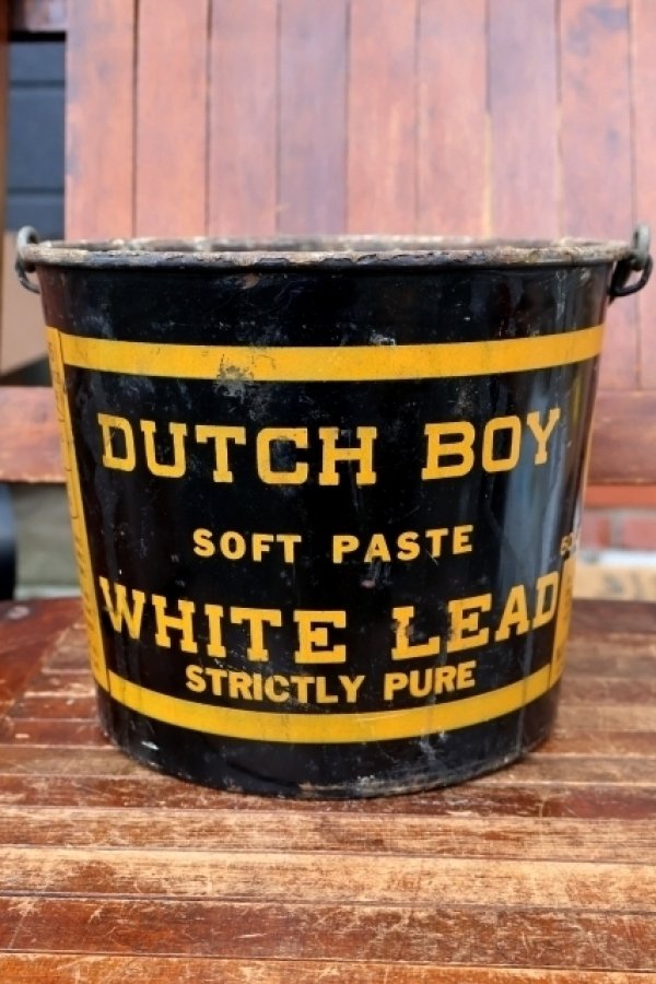 画像1: dp-260901-24 NATIONAL LEAD COMPANY 1950's-1960's DUTCH BOY WHITE LEAD 50 LBS.NET BUCKET