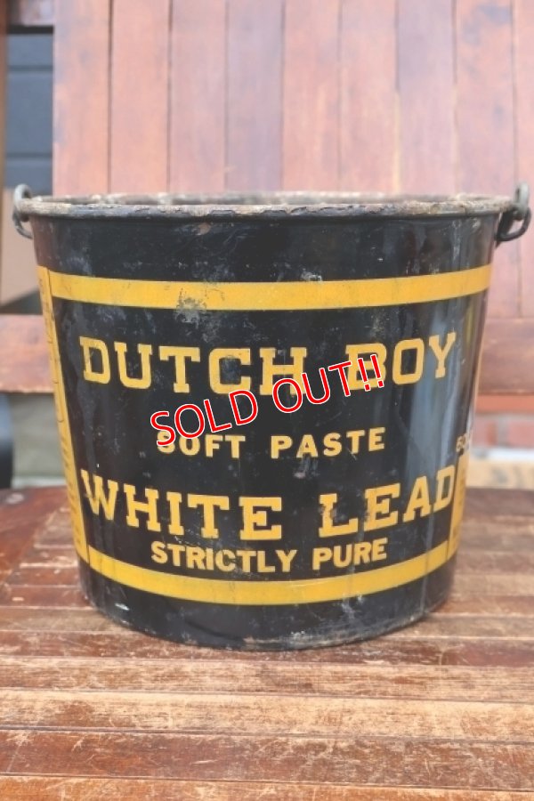 画像1: dp-260901-24 NATIONAL LEAD COMPANY 1950's-1960's DUTCH BOY WHITE LEAD 50 LBS.NET BUCKET