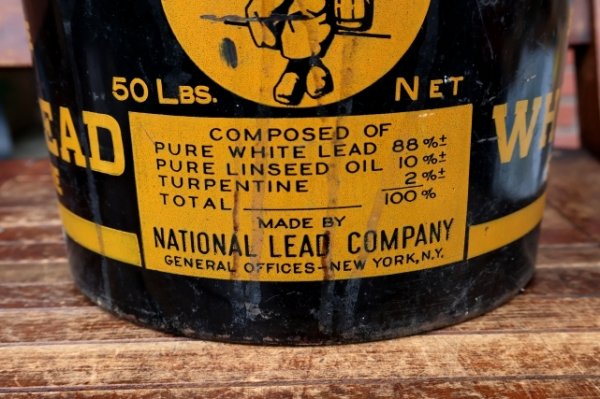 画像7: dp-260901-24 NATIONAL LEAD COMPANY 1950's-1960's DUTCH BOY WHITE LEAD 50 LBS.NET BUCKET
