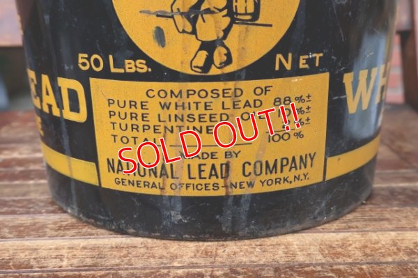 画像7: dp-260901-24 NATIONAL LEAD COMPANY 1950's-1960's DUTCH BOY WHITE LEAD 50 LBS.NET BUCKET