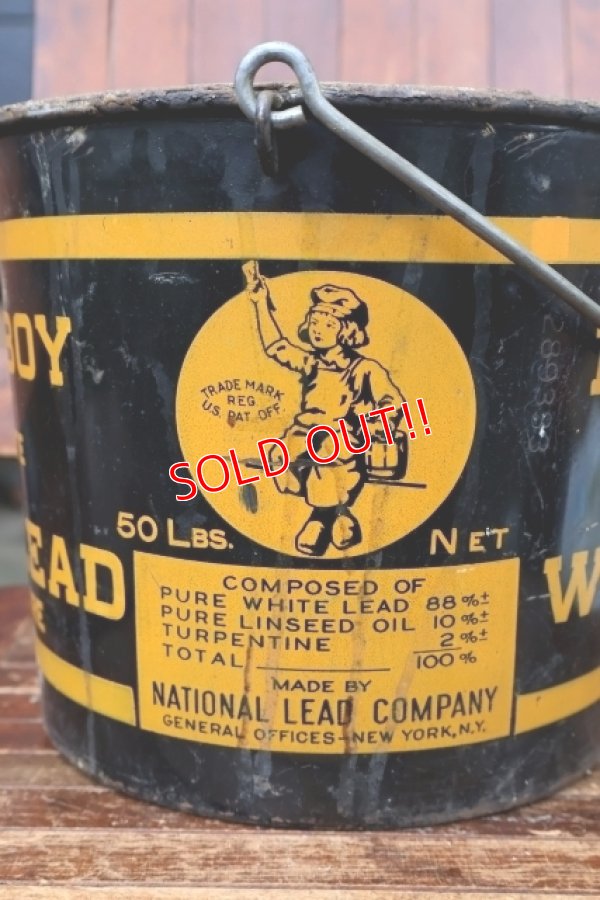 画像2: dp-260901-24 NATIONAL LEAD COMPANY 1950's-1960's DUTCH BOY WHITE LEAD 50 LBS.NET BUCKET