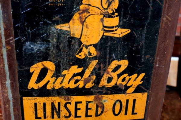 画像9: dp-260901-22 NATIONAL LEAD COMPANY 1960's Dutch Boy LINSEED OIL 38 POUNDS CAN