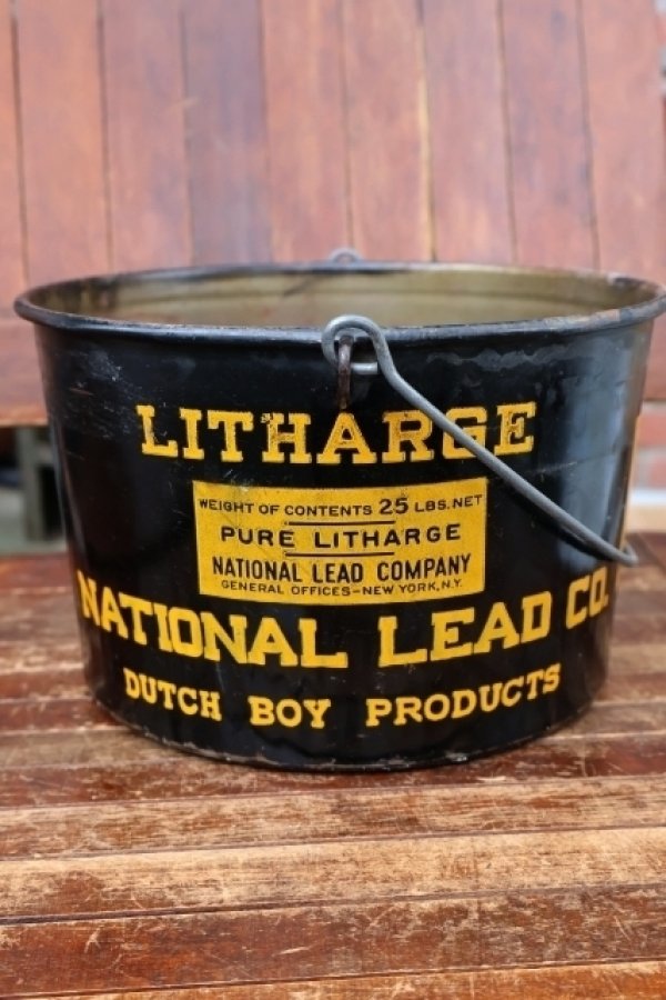 画像4: dp-260901-23 NATIONAL LEAD COMPANY 1950's-1960's DUTCH BOY LITHARGE 25 LBS.NET BUCKET