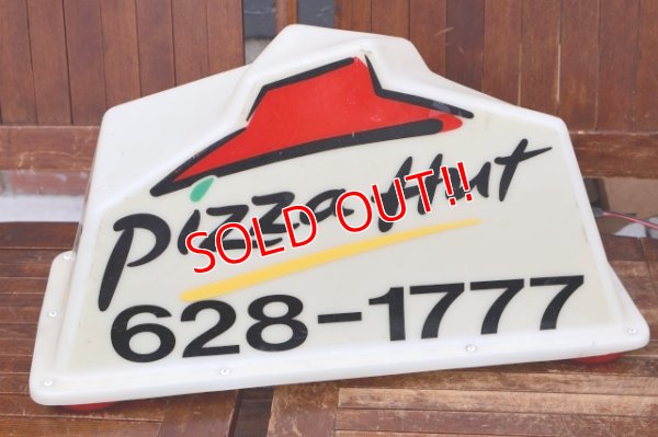 画像1: dp-260901-14 Pizza Hut 2000's Delivery Car Topper Sign