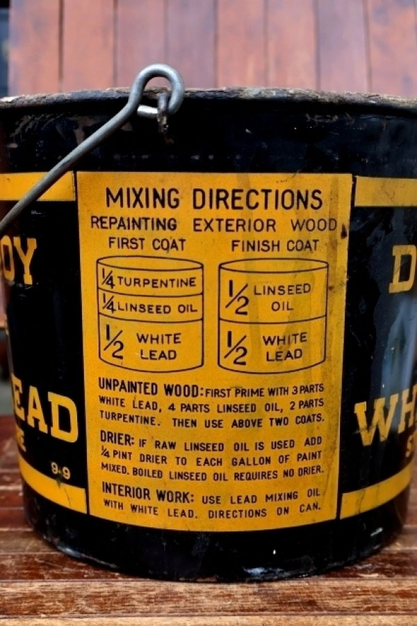 画像4: dp-260901-24 NATIONAL LEAD COMPANY 1950's-1960's DUTCH BOY WHITE LEAD 50 LBS.NET BUCKET