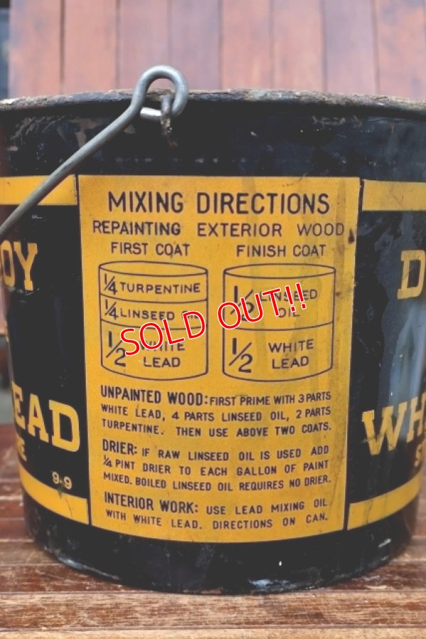 画像4: dp-260901-24 NATIONAL LEAD COMPANY 1950's-1960's DUTCH BOY WHITE LEAD 50 LBS.NET BUCKET