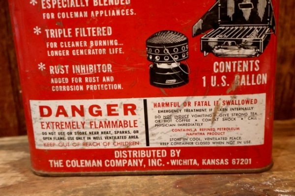 画像4: dp-260902-02 Coleman 1970's FUEL 1 U.S. GALLON CAN