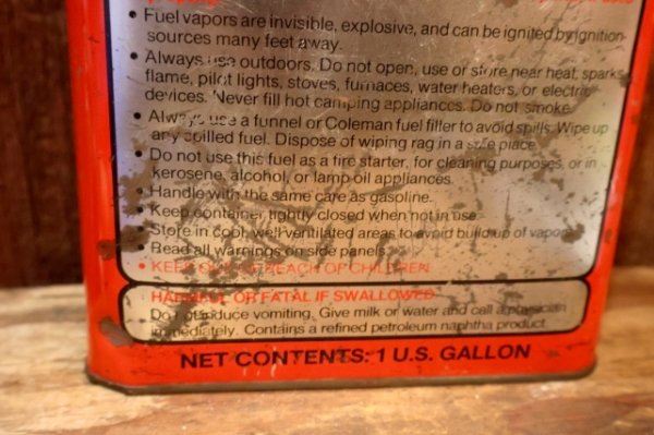 画像4: dp-260801-15 Coleman mid 1980's-1990's FUEL 1 U.S. GALLON CAN
