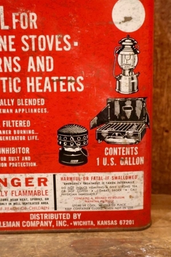 画像2: dp-260902-02 Coleman 1970's FUEL 1 U.S. GALLON CAN