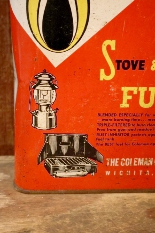 画像2: dp-260902-01 Coleman 1960's  STOVE & LANTERN FUEL 1 U.S. GALLON CAN