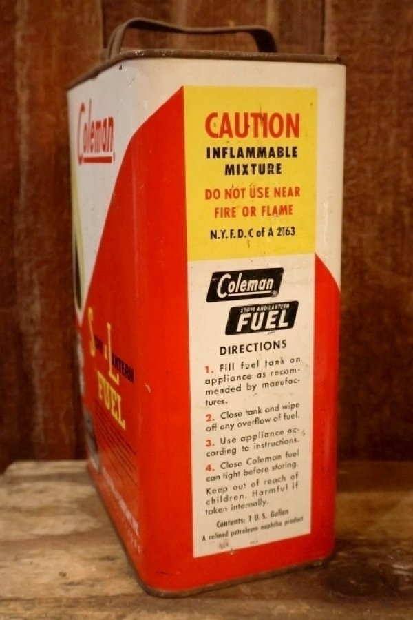 画像5: dp-260902-01 Coleman 1960's  STOVE & LANTERN FUEL 1 U.S. GALLON CAN