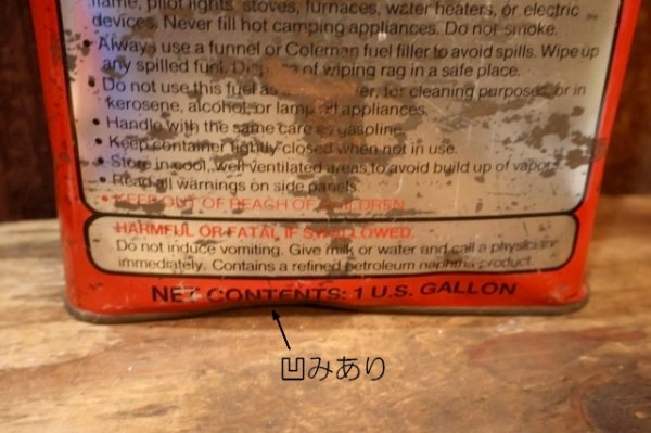 画像6: dp-260801-15 Coleman mid 1980's-1990's FUEL 1 U.S. GALLON CAN