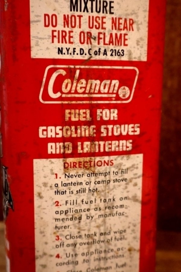 画像7: dp-260902-02 Coleman 1970's FUEL 1 U.S. GALLON CAN