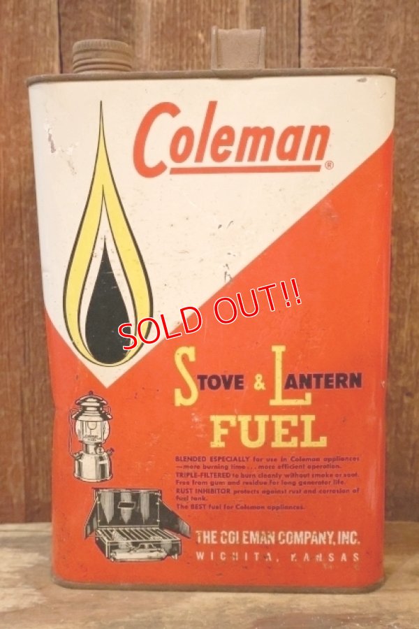 画像1: dp-260902-01 Coleman 1960's  STOVE & LANTERN FUEL 1 U.S. GALLON CAN