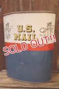 ct-260901-01 U.S. MAIL / MR. ZIP 1960's TRASH CAN