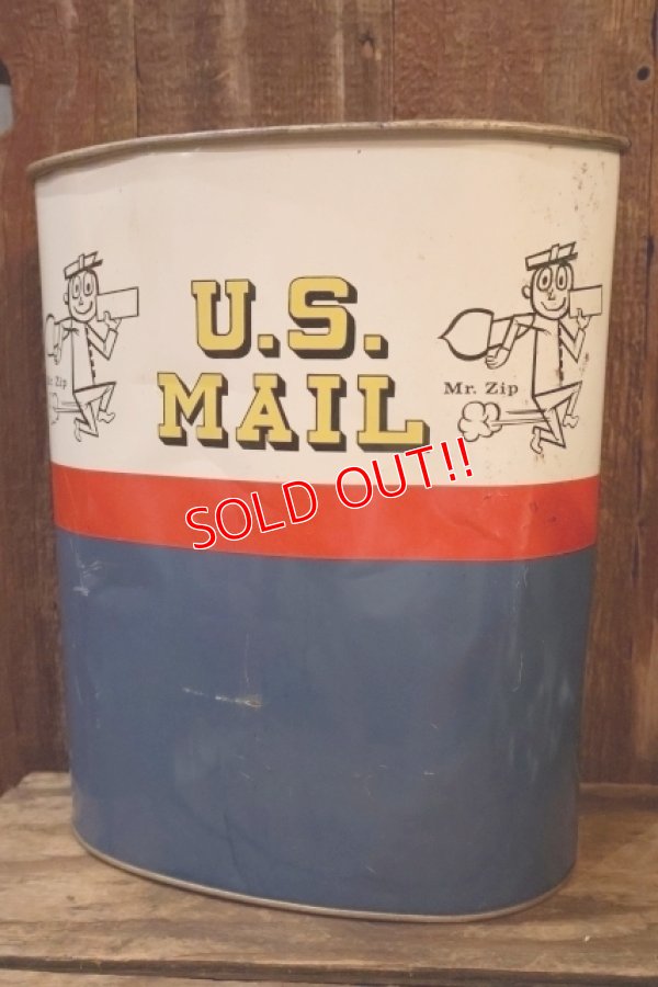 画像1: ct-260901-01 U.S. MAIL / MR. ZIP 1960's TRASH CAN