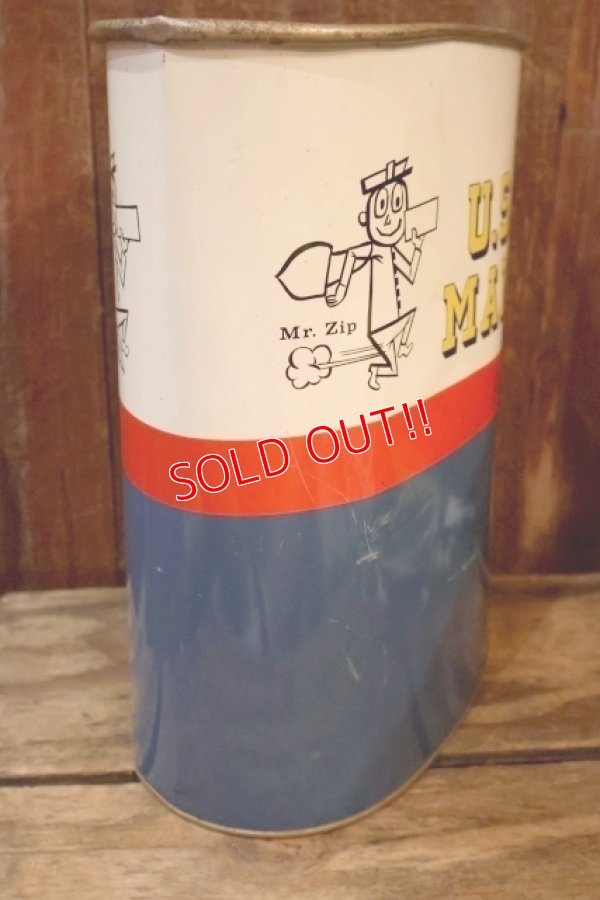 画像13: ct-260901-01 U.S. MAIL / MR. ZIP 1960's TRASH CAN