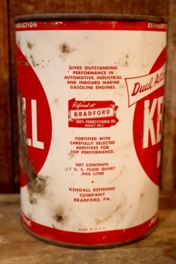 画像6: ct-260902-22 KENDALL REFINING COMPANY 1950's ONE U.S. QUART MOTOR OIL CAN