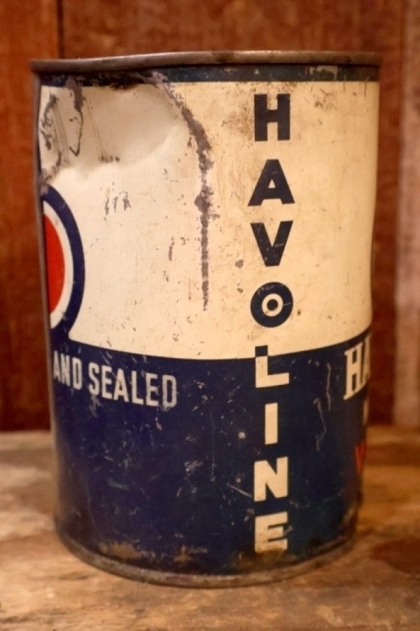 画像6: ct-260901-95 INDIAN REFINING COMPANY HAVOLINE MOTOR OIL "WAXFREE" 1940's ONE U.S. QUART CAN