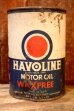 画像1: ct-260901-95 INDIAN REFINING COMPANY HAVOLINE MOTOR OIL "WAXFREE" 1940's ONE U.S. QUART CAN (1)