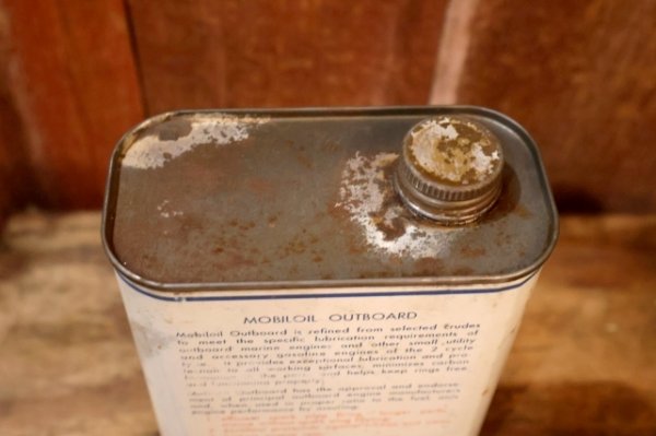 画像7: dp-260901-68 Mobiloil Outboard 1940's-1950's ONE U.S. QUART CAN