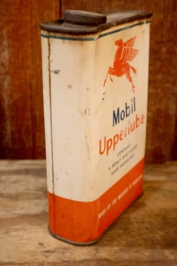 画像5: dp-260901-88 Mobil Upperlube 1940's-1950's ONE U.S. PINT CAN