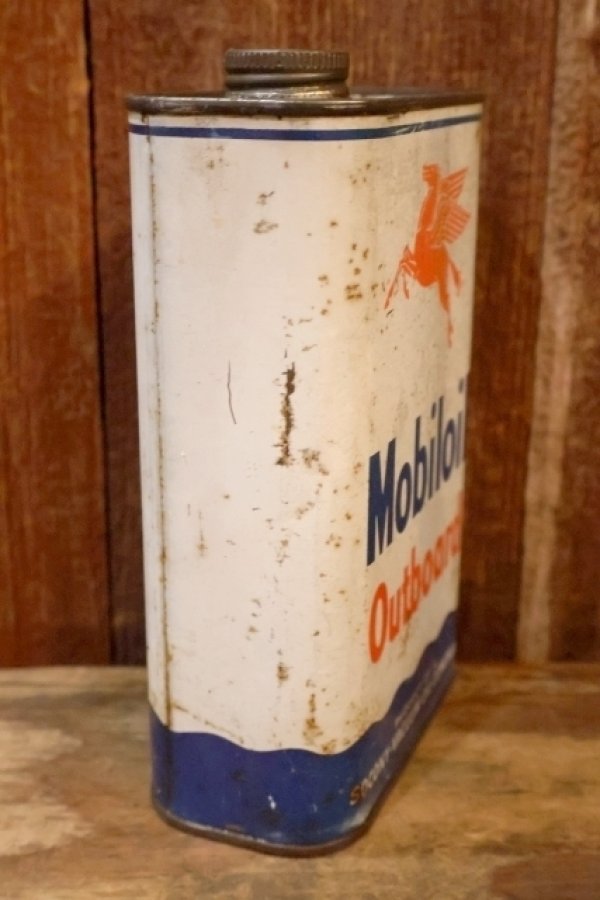画像5: dp-260901-68 Mobiloil Outboard 1940's-1950's ONE U.S. QUART CAN