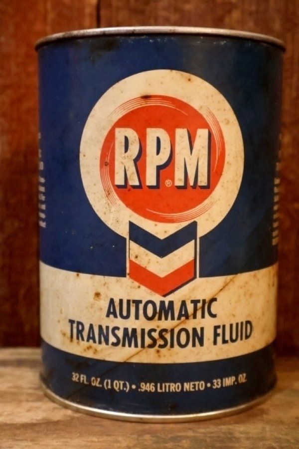 画像1: ct-260902-23 THE CHEVRON 1950's RPM AUTOMATIC TRANSMISSION FLUID ONE U.S. QUART CAN