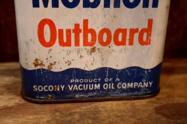 画像3: dp-260901-68 Mobiloil Outboard 1940's-1950's ONE U.S. QUART CAN