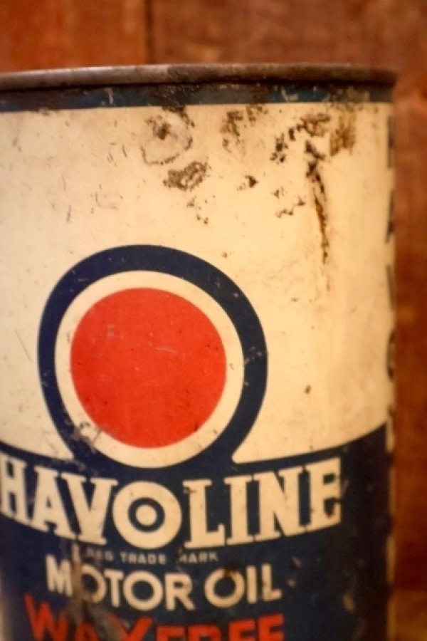 画像2: ct-260901-95 INDIAN REFINING COMPANY HAVOLINE MOTOR OIL "WAXFREE" 1940's ONE U.S. QUART CAN