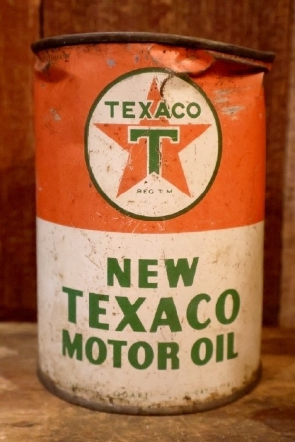 画像1: ct-260901-89 TEXACO 1950's NEW TEXACO MOTOR OIL ONE U.S. QUART CAN