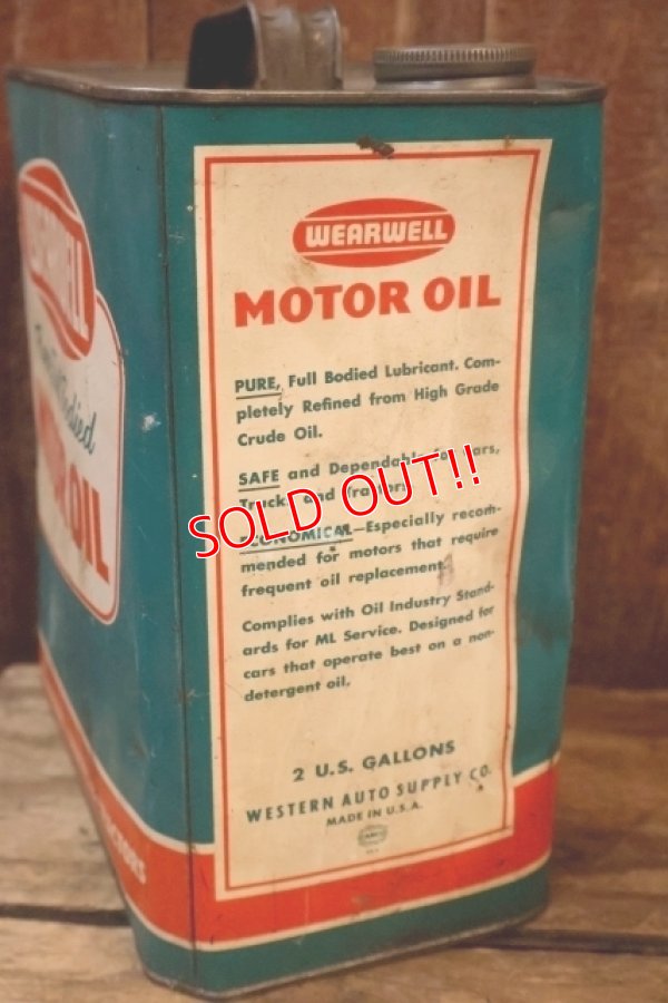 画像4: dp-260901-70 WEARWELL MOTOR OIL 2 U.S. GALLONS CAN