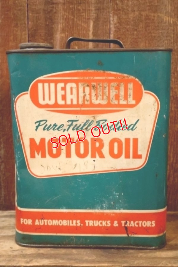 画像1: dp-260901-70 WEARWELL MOTOR OIL 2 U.S. GALLONS CAN