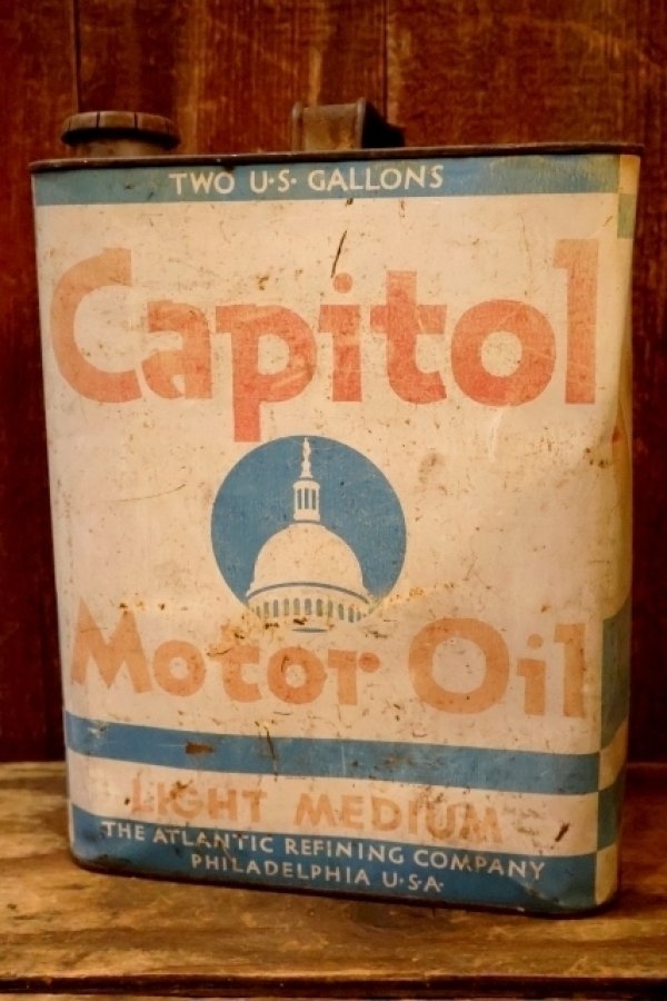 画像1: dp-260902-04 THE ATLANTIC REFINING COMPANY / Capitol Motor Oil 2 U.S. GALLONS CAN