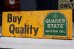 画像1: 【※店頭ピックのみ】dp-260901-25 QUAKER STATE MOTOR OIL 1960's "Buy Quality" Metal Sign (1)