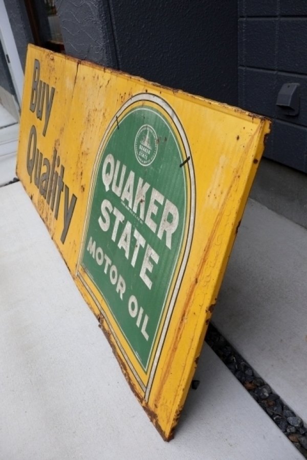 画像17: 【※店頭ピックのみ】dp-260901-25 QUAKER STATE MOTOR OIL 1960's "Buy Quality" Metal Sign