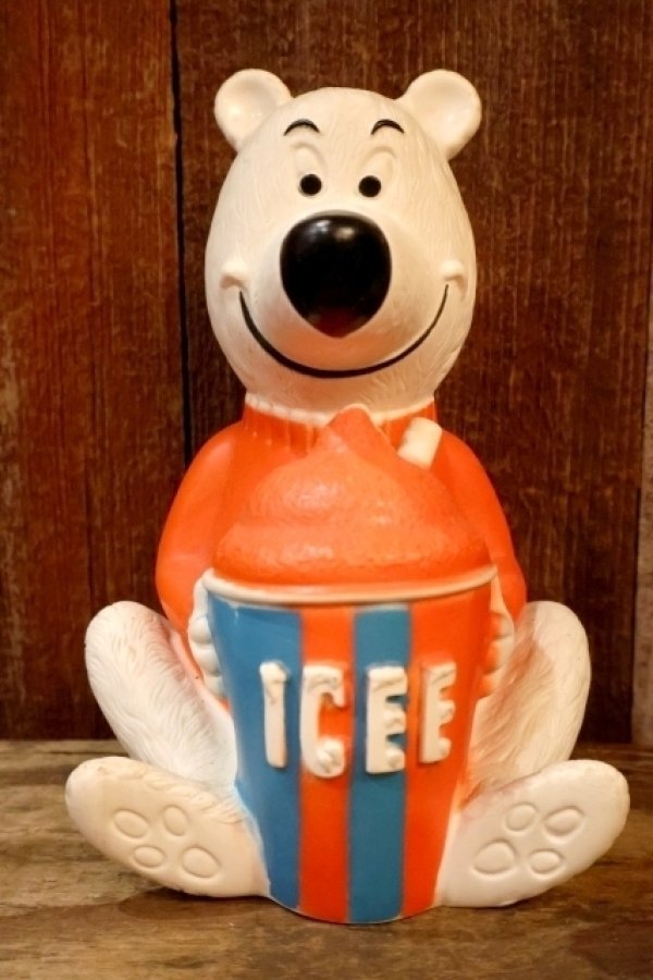 画像1: ct-260922-12 ICEE BEAR / 1970's Soft Vinyl Coin Bank