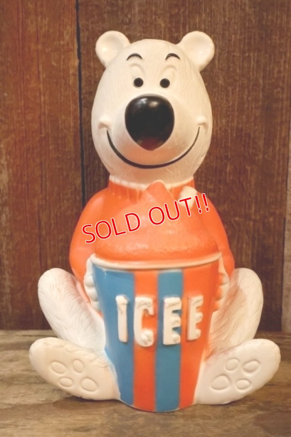 画像1: ct-260922-12 ICEE BEAR / 1970's Soft Vinyl Coin Bank