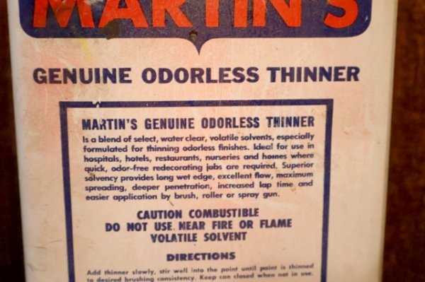 画像5: dp-260902-09 MARTIN PAINT STORES INC., MARTIN'S PAINT THINNER ONE U.S. GALLON CAN