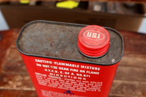 画像7: dp-260902-21  U.S. INDUSTRIAL CHEMICALS CO. / SOLOX DENATURED ALCOHOL ONE U.S. PINT CAN