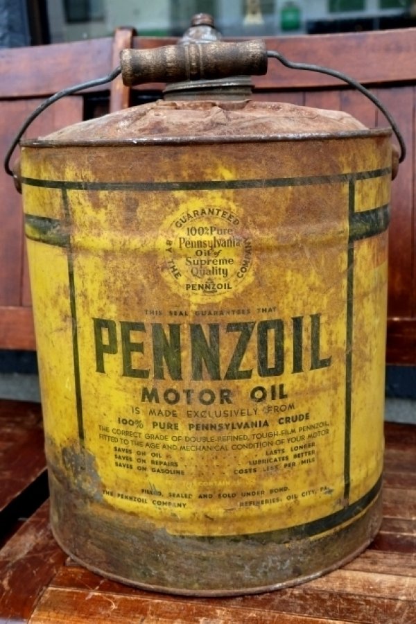 画像5: dp-260901-35 PENNZOIL 1950's-1960's 5 U.S. GALLONS MOTOR OIL CAN