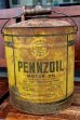 画像5: dp-260901-35 PENNZOIL 1950's-1960's 5 U.S. GALLONS MOTOR OIL CAN (5)