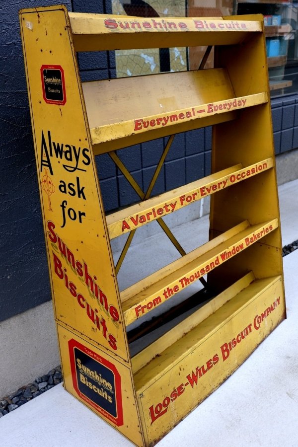 画像1: 【※店頭ピックのみ】dp-261001-01 Sunshine Biscuits Co. 1900's Store Display Metal Rack
