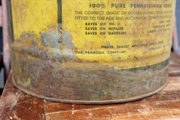 画像7: dp-260901-35 PENNZOIL 1950's-1960's 5 U.S. GALLONS MOTOR OIL CAN
