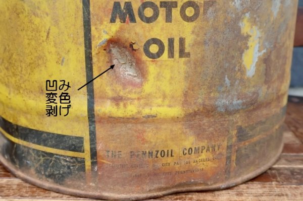 画像3: dp-260901-35 PENNZOIL 1950's-1960's 5 U.S. GALLONS MOTOR OIL CAN